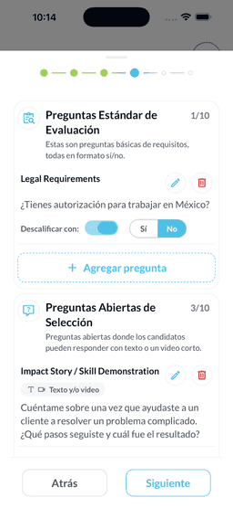 Paso 4: preguntas de selección